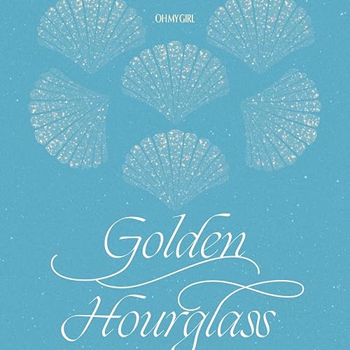 CD cover for Oh My Girl’s “Golden Hourglass” featuring glittery seashells.