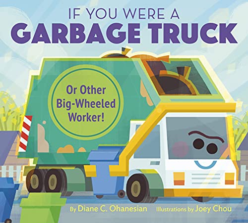 Children’s book cover featuring a smiling, cartoon garbage truck.