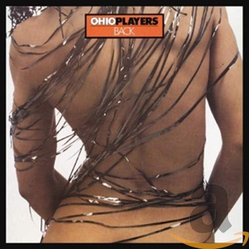 CD cover showing a person's back wrapped in metallic strips, titled "Ohio Players - Back".