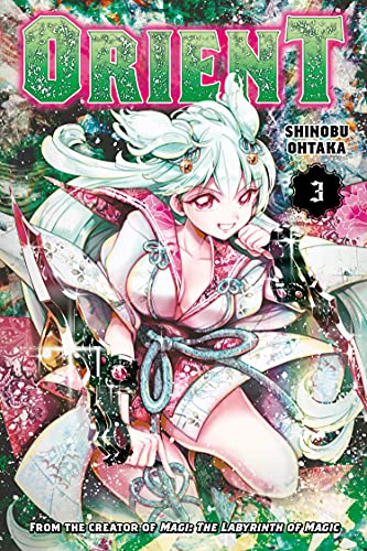 Cover of "Orient 3" manga, featuring a female character with green hair.