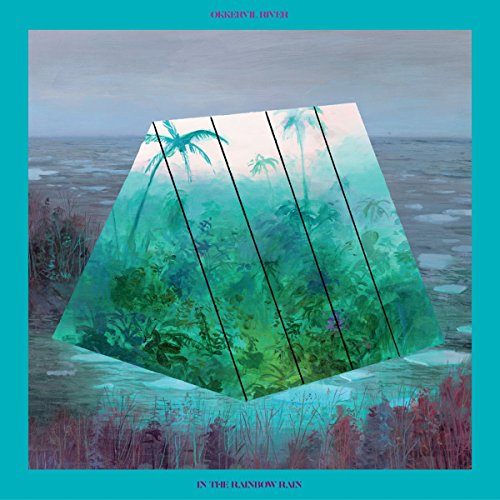 Album cover for Okkervil River’s “In the Rainbow Rain” featuring a green prism.
