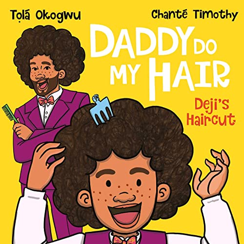 Book cover: father and son with large, textured afro hair.