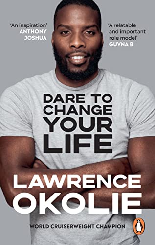 Book cover featuring Lawrence Okolie, a Black man, with bold white text.