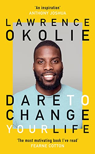 Book cover featuring portrait of Lawrence Okolie with yellow and grey design.