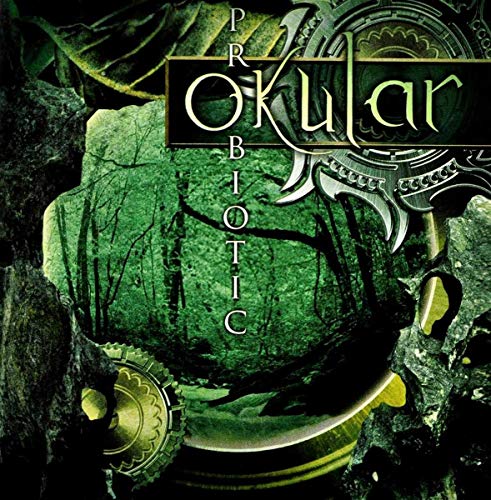 CD cover for "Okular - Probiotic" with ornate green and gold design.