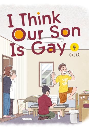 Book cover depicting a family scene with a young man practicing yoga.