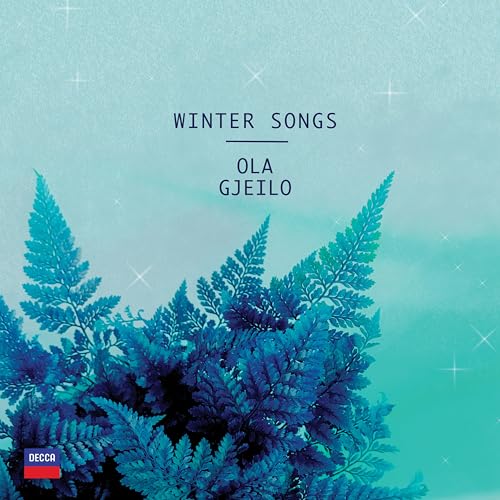 CD cover for Ola Gjeilo’s “Winter Songs” with blue ferns.