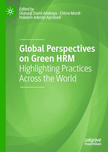 Book cover: "Global Perspectives on Green HRM" with green swirl design.