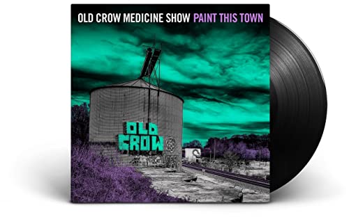 Vinyl record album cover featuring a grain silo under a vibrant teal sky.