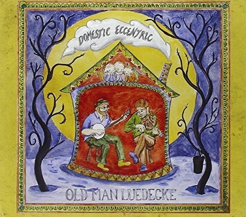 Album cover art: two men playing instruments inside a house, surrounded by trees.