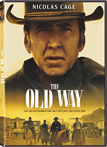 DVD cover for "The Old Way" featuring Nicolas Cage in a cowboy hat.