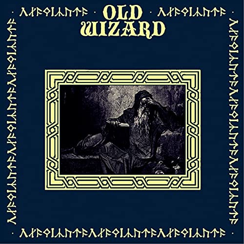 Black album cover with ornate gold frame and shadowy wizard illustration.