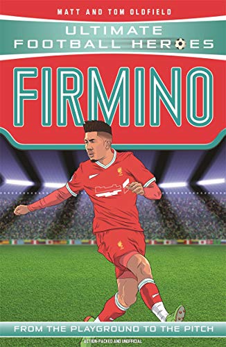 Book cover featuring footballer Roberto Firmino in a red Liverpool kit.