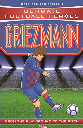 Book cover featuring footballer Antoine Griezmann in action on a pitch.