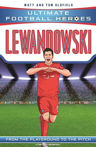 Book cover featuring footballer Robert Lewandowski in a red uniform.