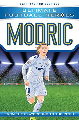 Book cover featuring footballer Luka Modrić in a white uniform.