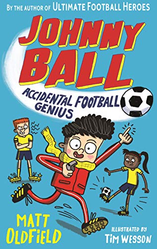 Book cover with cartoon children playing football, titled “Johnny Ball”.