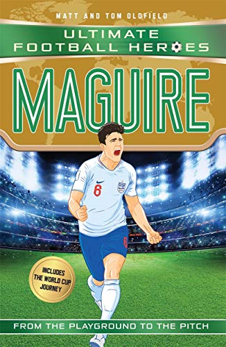 Book cover featuring footballer Harry Maguire in an England kit.