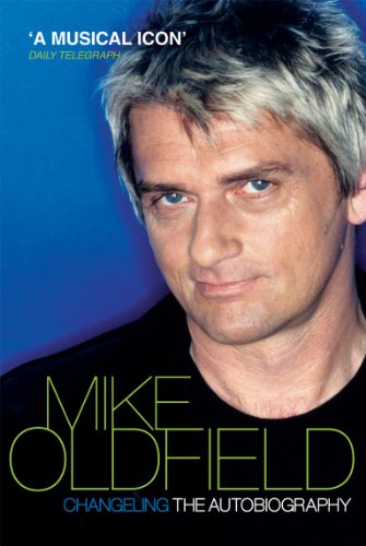 Book cover featuring a portrait of musician Mike Oldfield with title text.