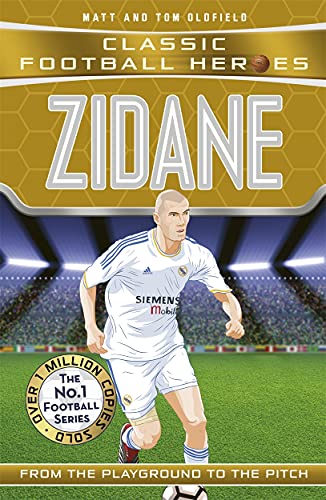 Book cover featuring footballer Zinedine Zidane in a white Real Madrid kit.