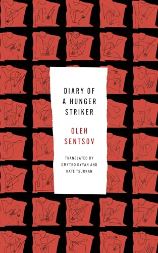 Book cover: “Diary of a Hunger Striker” by Oleh Sentsov, red drawings.