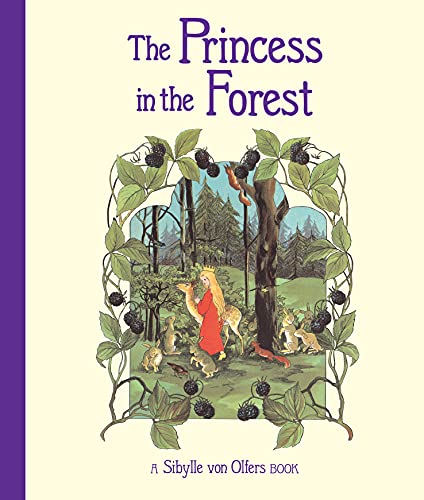 Book cover: princess with deer in a forest framed by berries and vines.