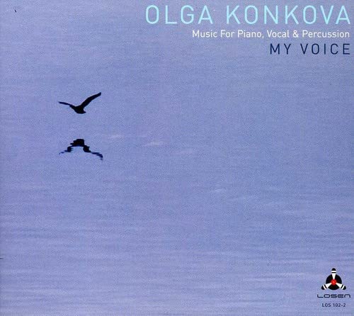 CD cover for Olga Konkova’s “My Voice” with birds in a blue sky.