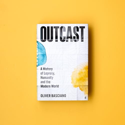 Book cover for Outcast by Oliver Basciano on a bright yellow background.