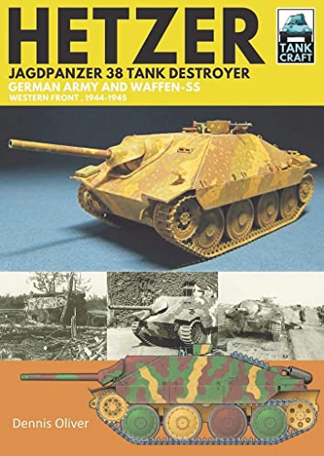 Book cover featuring a German Hetzer tank destroyer, 1944-1945.