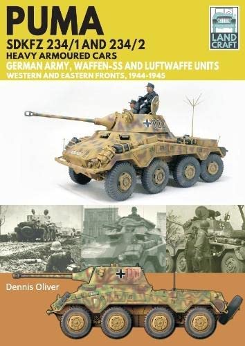 Book cover featuring a model of a German Puma armoured car with crew figures.