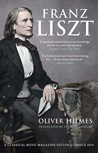 Book cover featuring a portrait of composer Franz Liszt in formal attire.