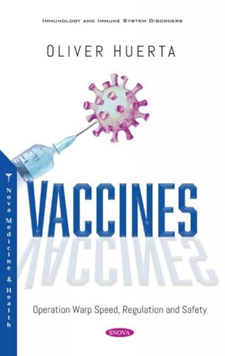 Book cover: "Vaccines" with syringe and virus illustration.