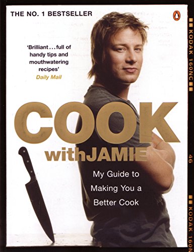 Cookbook cover featuring chef Jamie Oliver and the word "COOK" in gold.