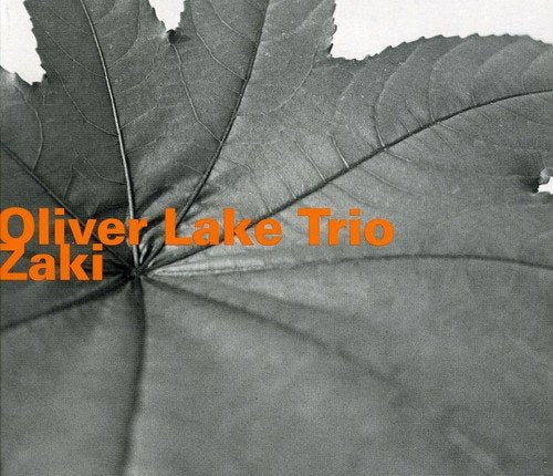 "CD cover with a black and white leaf image and orange text."