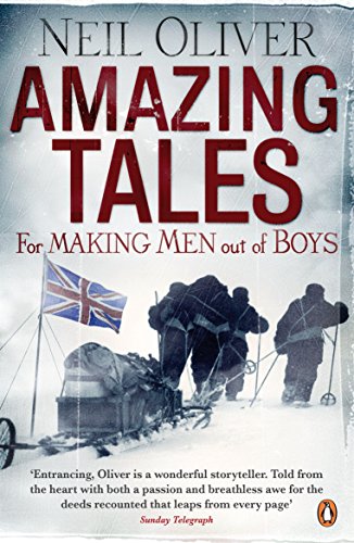 Book cover: "Amazing Tales," depicting explorers pulling sledges in snow.