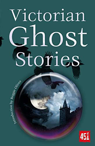 Book cover: “Victorian Ghost Stories” with a ghostly image of birds and a castle.