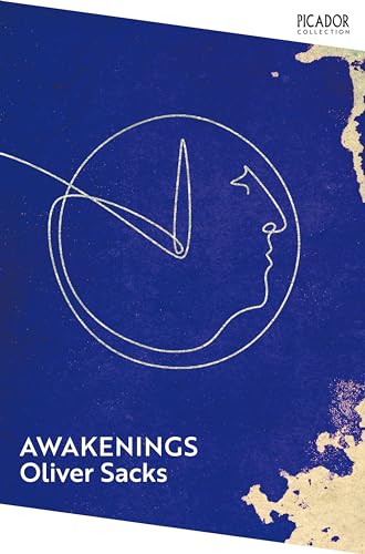 Book cover for “Awakenings” by Oliver Sacks, featuring a face in a circle.
