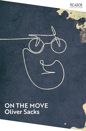 Book cover: minimalist line drawing of a face and bicycle, dark background.