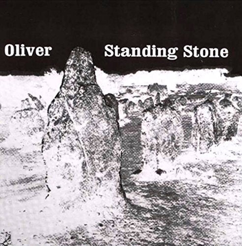 Black and white CD cover featuring a large, textured standing stone.