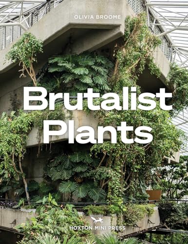 Book cover featuring lush green plants growing over a concrete brutalist building structure.