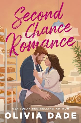 Book cover depicting a couple embracing in a bakery setting.