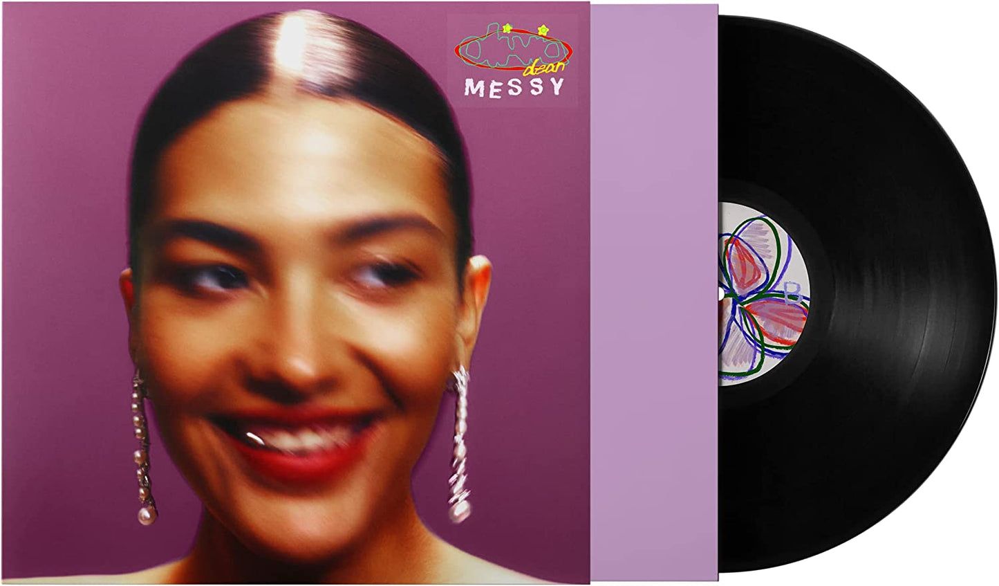 Olivia Dean’s “Messy” vinyl record featuring a portrait of the artist.