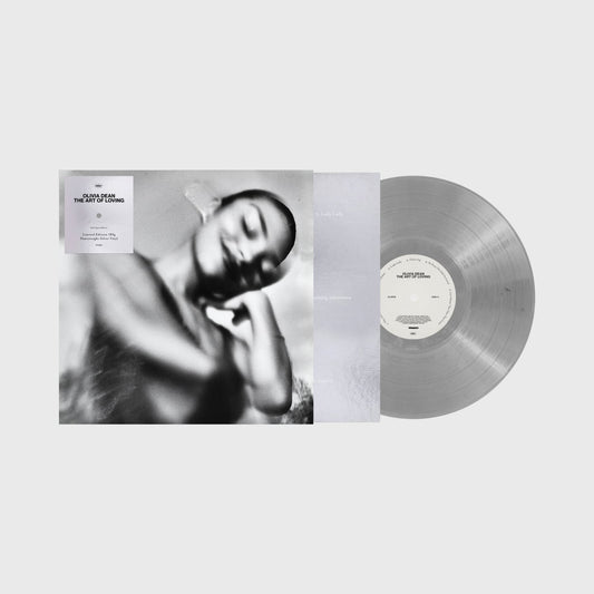 Olivia Dean’s “The Art Of Loving” silver vinyl record and album cover.