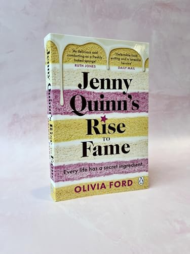 Book cover: "Jenny Quinn’s Rise to Fame" by Olivia Ford, with cake imagery.
