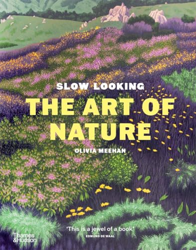 Book cover featuring a lush, painted landscape of rolling hills, wildflowers, and greenery.