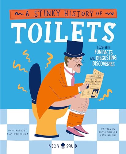 Book cover: illustrated man on toilet reading a newspaper.