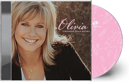 Olivia Newton-John “Stronger Than Before” CD cover with artist portrait.