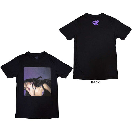 Medium unisex t-shirt with Olivia Rodrigo's "Guts" album cover design on the back.