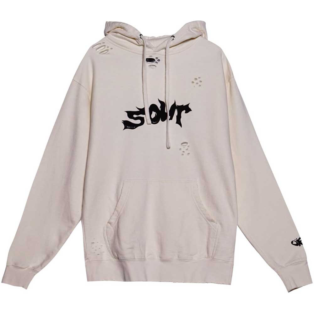Purple hoodie with a butterfly design, referencing Olivia Rodrigo’s “Sour” tour, size XX-Large.