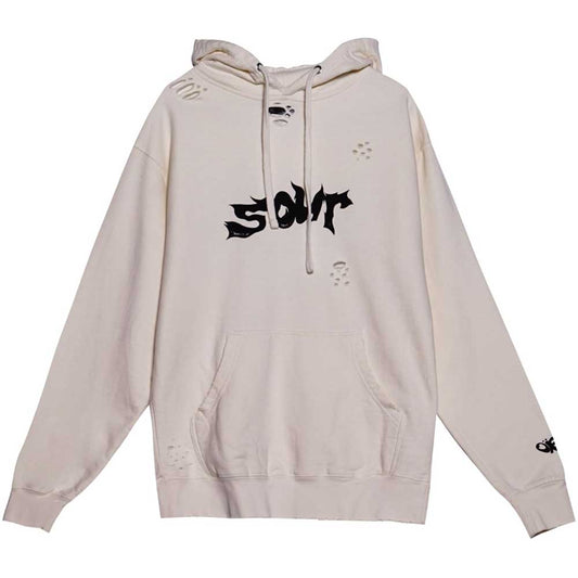 Purple hoodie with a butterfly design, referencing Olivia Rodrigo’s “Sour” tour, size XX-Large.